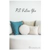 Nálepky na stenu - PS I love you Farba: šedá 071