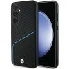 BMW Samsung Galaxy S24 + Signature Leather Textured & Line MagSafe čierne