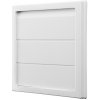 Vetracia mriežka, samotiažne lamely, príruba Dalap GP 125 RNFG ASA, biela 150x150 / Ø 125 mm
