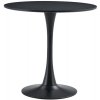 Jedálenský stôl, okrúhly, čierna, priemer 80 cm, REVENTON NEW