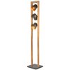 TRIO 401900367 BELL stojacia lampa 3xE14 antický nikel, drevo