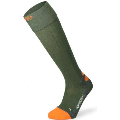 Lenz Vyhrievané ponožky Heat Socks 4.1 Toe Cap Zelená / oranžová