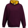Just Hoods Detská mikina s kapucňou JH003J Burgundy 3/4 (XS)