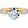 Zásnubný prsteň SAVICKI: dvojfarebné zlato, zirkóny - SAV-JD-P-33M-ZB