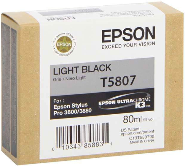 Epson T5807 Light Black - originálny