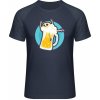 Mymate Predĺžené Tričko MY111 - Motív - Pivo so smrtkou - Navy / Heather Navy - L - Pánske