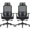 2PACK Ergonomická kancelárska stolička LUCIA čierna (2 ks)