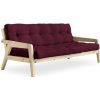 sofa GRAB by Karupdesign - 100*200 cm natural (prírodné) + futon bordeaux 710