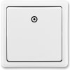 Tlačidlový ovládač zapínací, radenie 1/0, jasne biela, ABB Classic 3553-80289 B1