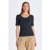 TRIČKO GANT SLIM COT/ELA SS SCOOP NECK TOP EVENING BLUE