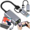 Externá sieťová karta LAN Ethernet RJ45 USB C / USB A, 2 v 1 1000Mbps