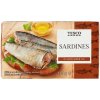 Tesco Konzervované sardinky bez hlavy, s kožou v slnečnicovom oleji 125g