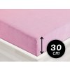 Froté napínacie prestieradlo na vysoký matrac FR-008 Ružová lila 90 x 200 - výška 30 cm