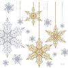 Duni Snowstars Dunisoft servítky 40x40cm, 12ks/ba