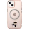 Púzdro Karl Lagerfeld MagSafe IML Karl and Choupette NFT iPhone 14 Plus - ružové