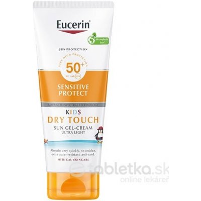 Eucerin Sun Sensitive Protect SPF 50+, detský gélový krém na opaľovanie 200ml