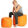 EF1036 Ecopuf Taburetka - CUBE - L ekokoža E4 - Oranžová