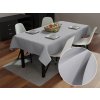 Biante Dekoračný obdĺžnikový obrus Rongo RG-016 Svetlo sivý 140x220 cm
