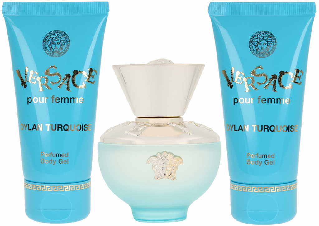 Versace Dylan Turquoise EDT 50 ml + sprchový gél 50 ml + telový gél 50 ml darčeková sada