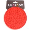 Amarago lízací podložka kruh červený