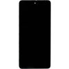 LCD Displej + Dotykové sklo s rámom bez funkcie odtlačkov prstov pre Samsung Galaxy A51 TFT čierna farba