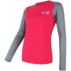 SENSOR MERINO ACTIVE LOGO dámske tričko dl.rukáv magenta / sivá Veľkosť: L