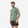 DECATHLON Pánske tričko 100 s UV ochranou krátky rukáv kaki M