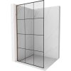 Mexen Kioto L, sprchová zástena Walk-In 100 x 200 cm, 8mm číre sklo čierny vzor, ružové zlato profil, 800-100-103-60-77