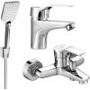 Súprava batérií MEXEN CARO III - umývadlová batéria + vaňová batéria so sprchou chróm