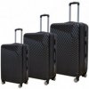 Set kufrov 3-dielny čierny
