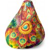 Sablio Sedací vak Pear Farebné obrazce - 140 x 100 x 25 cm