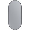 Erga Oval, oválne zrkadlo 40x90cm, čierny rám, ERG-V01-OVAL-4090-BK
