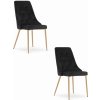 Stolička IMOLA - čierny zamat / nohy vo farbe dreva x 2 9401 71 00 00