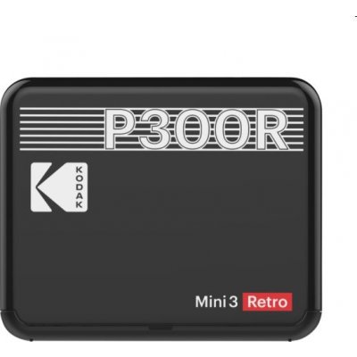 Kodak Printer Mini 3 Plus Retro, black - OPENBOX (Rozbalený tovar s plnou zárukou)