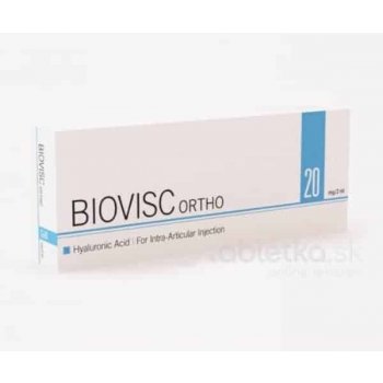 Biovisc Ortho Roztok viskoelastický inj 2 ml/20 mg 1 % natrium hyaluronat 1 ks