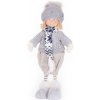 Dekorácia MagicHome Vianoce, Chlapec s modrým šálikom, 38 cm