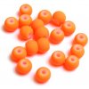 Pogumované sklenené neon korálky 4mm 1ks oranžová (otvor 1mm)