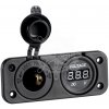 OSCULATI Zabudovateľná zásuvka 12V/Voltmeter OS-14.517.21