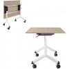 Grospol mobilný sklápací stôl Fold White 120x80 cm dub sonoma, kostra biela