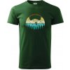 Paragliding vintage - Klasické pánske tričko vyššej gramáže - 4XL ( Fľaškovozelená )