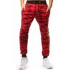 Červené pánske maskáčové jogger tepláky UX3514 XL