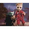 ZUTY Maľovanie podľa čísel - GROOT A BABY YODA Rámovanie: vypnuté plátno na rám, Rozmer: 40x50 cm