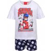 SUN CITY Dievčenské tričko kraťasy komplet Kúzelná Lienka Miraculous Power bílý Velikost: 128 (8 let)