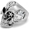 MSPERK Biker 7 masívny prsteň z chirurgickej ocele lebka hviezda v oku Veľkosť prsteňa: 65