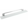 POLYSAN - X-SQUARE polica s držiakom osušky na sklenenú zástenu, chróm XQ458