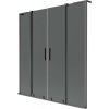 MEXEN/S - Velar L Duo dvojkrídlová posuvná vaňová zástena 140 x 150, grafit, grafit metal 896-140-003-42-95