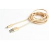 Gembird CCB-mUSB2B-AMBM-6-G Opletaný MicroUSB - USB 2.0, M/M, 1,8m, zlatý