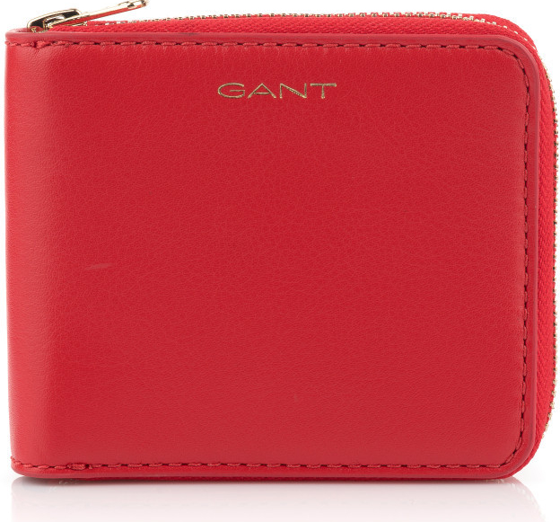 Gant Leather peňaženka ZIP WALLET červená