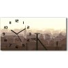 Vodorovné Sklenené hodiny na stenu Mesto vysoké napätie 60x30 cm