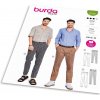 Strih Burda 5722 - Pánske nohavice, nohavice so skladmi